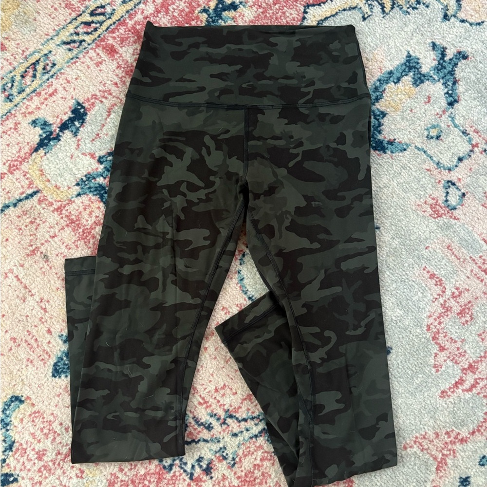 Lululemon Green Camouflage Leggings